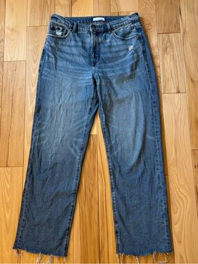LOFT Straight Leg High Rise Jeans